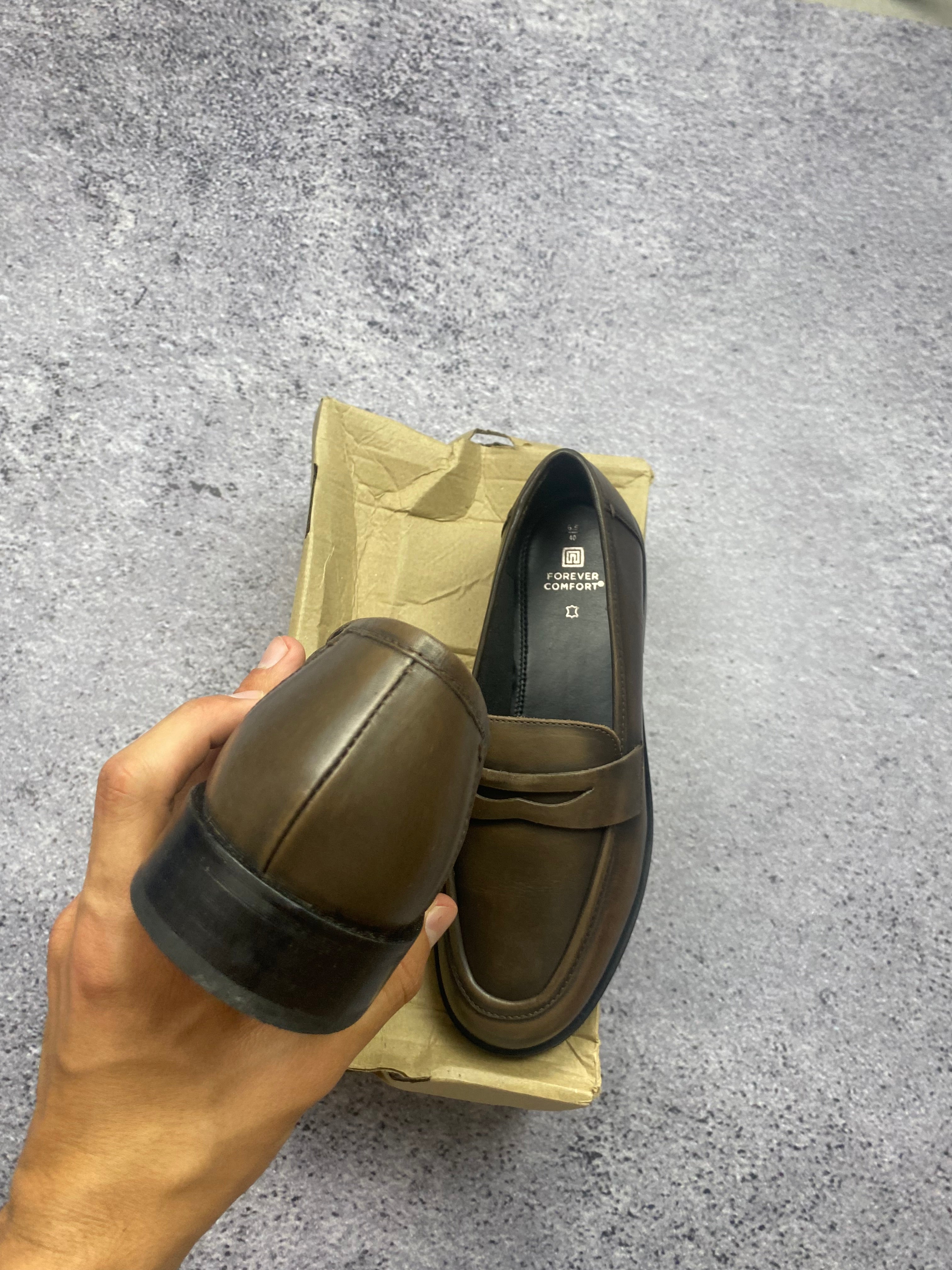 Next brązowe mokasyny loafersy skórzane r. 40x