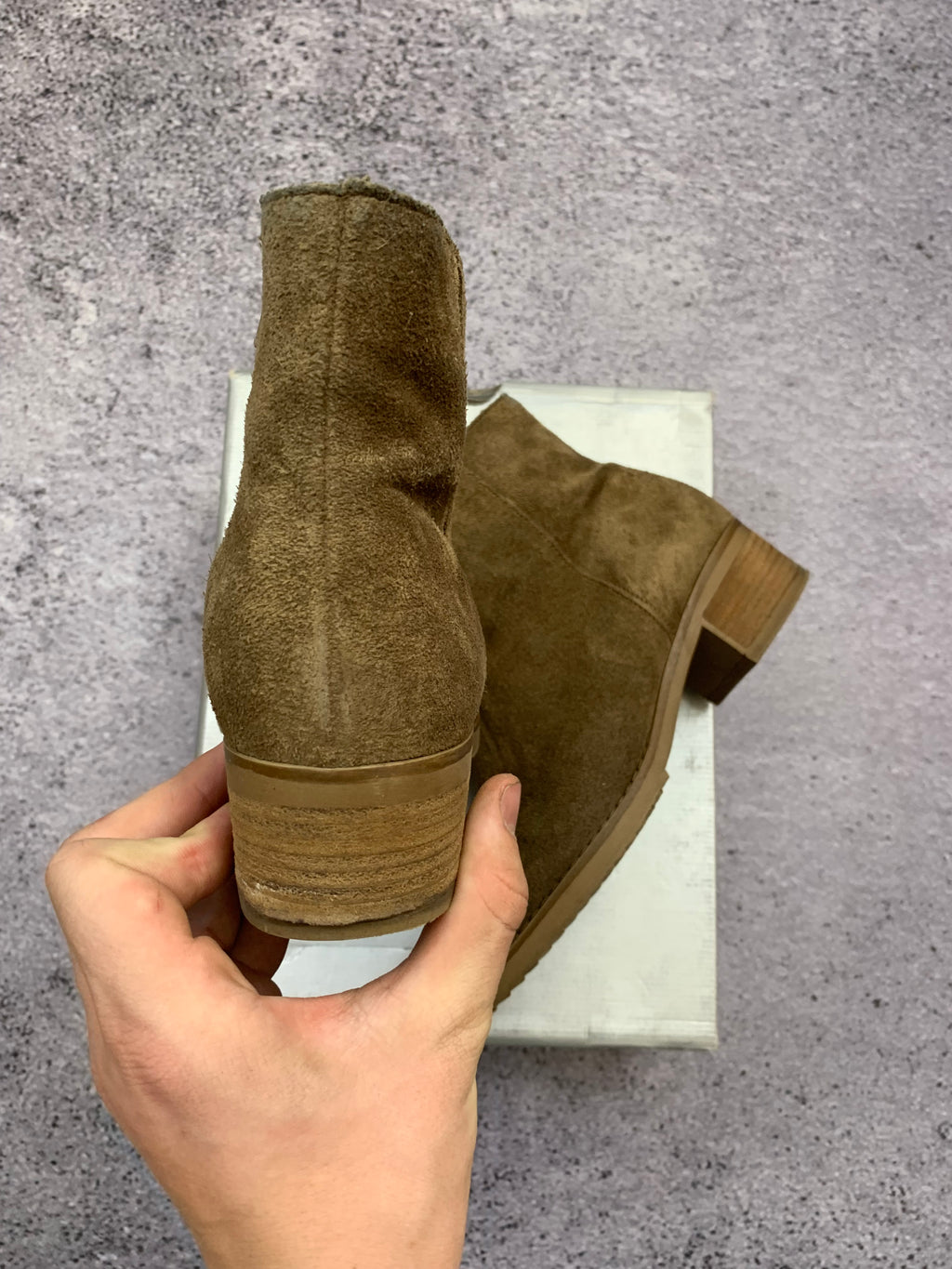 Gabor Zamszowe Botki Taupe Skórzane r. 38 Stan Bardzo Dobry + Box