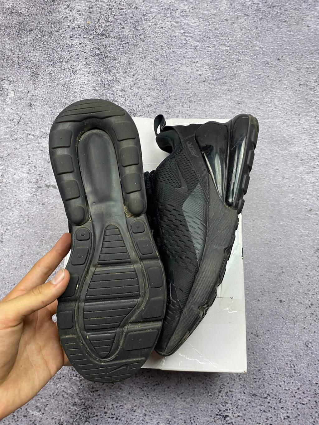 Nike Air Max 270 Triple Black Lifestyle Sneakers 44